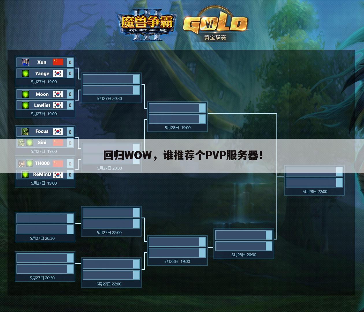 回归WOW,谁推荐个PVP服务器!