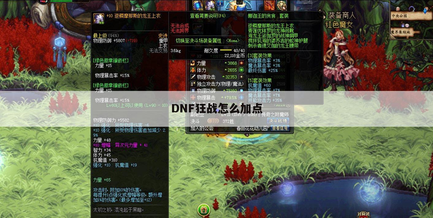 DNF狂战怎么加点