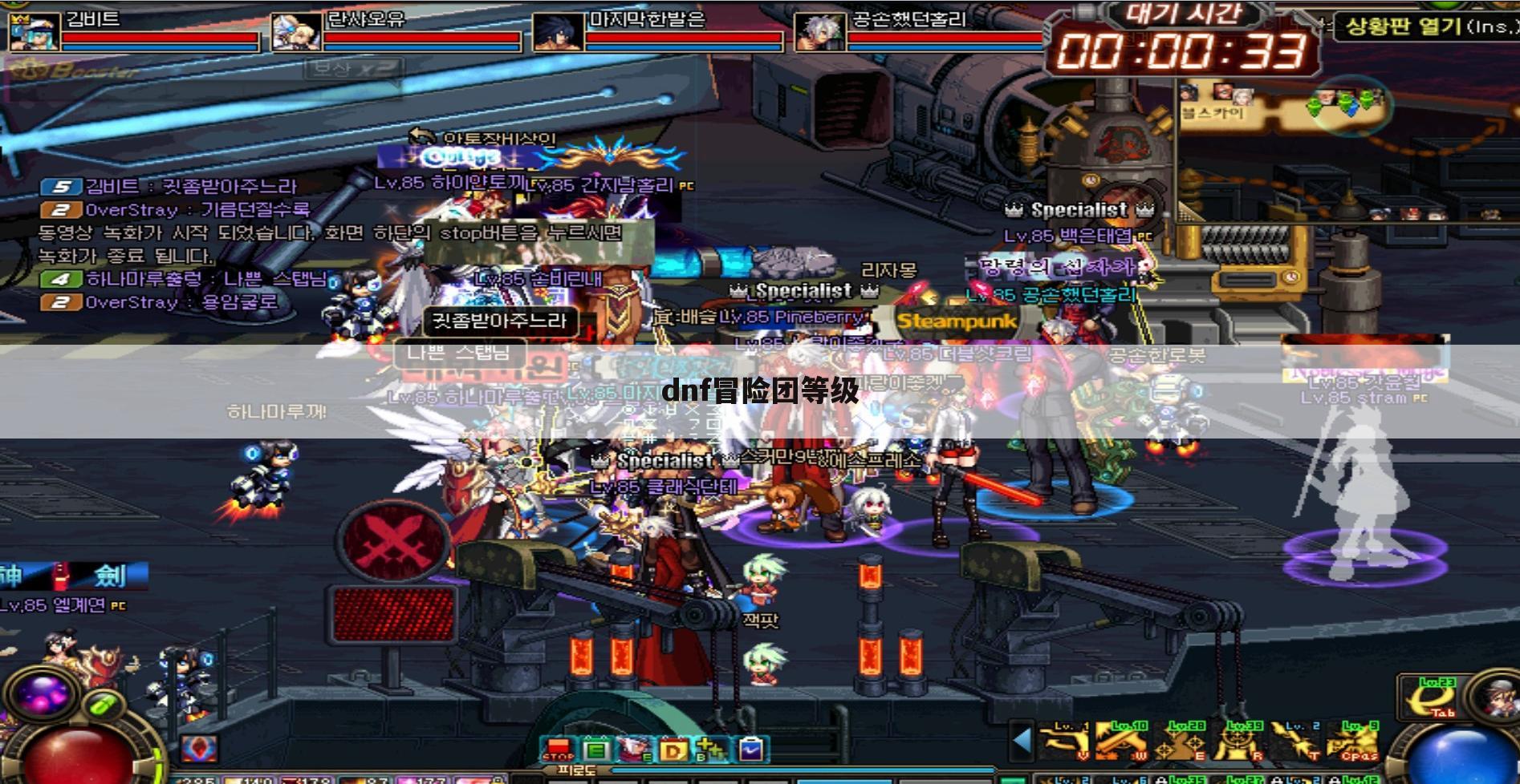 dnf冒险团等级