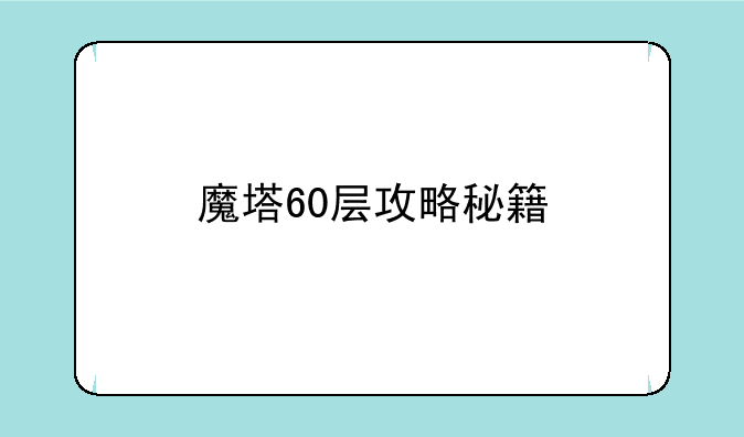 魔塔60层攻略秘籍