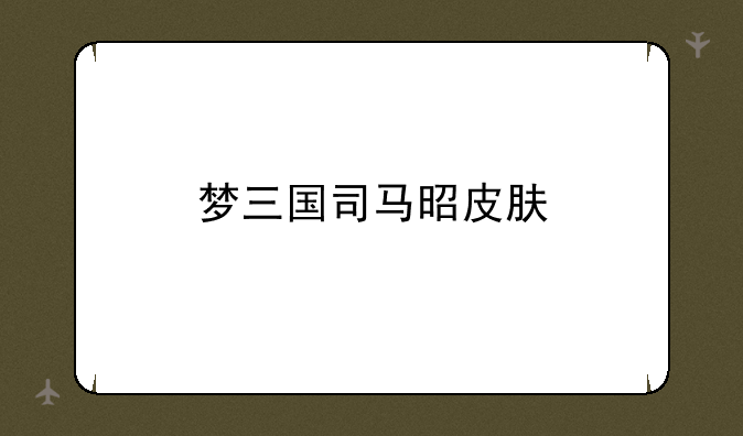 梦三国司马昭皮肤