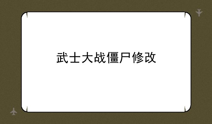 武士大战僵尸修改