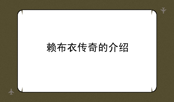 赖布衣传奇的介绍