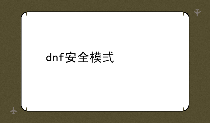 dnf安全模式设置