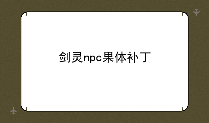 剑灵npc果体补丁