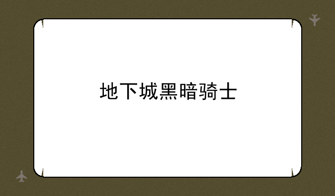 地下城黑暗骑士