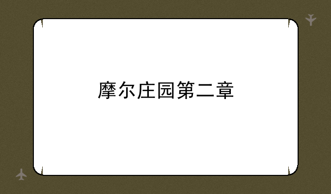 摩尔庄园第二章