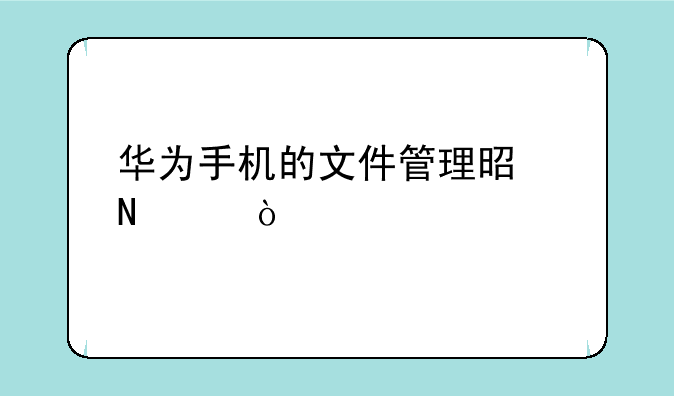 华为手机的文件管理是哪个？