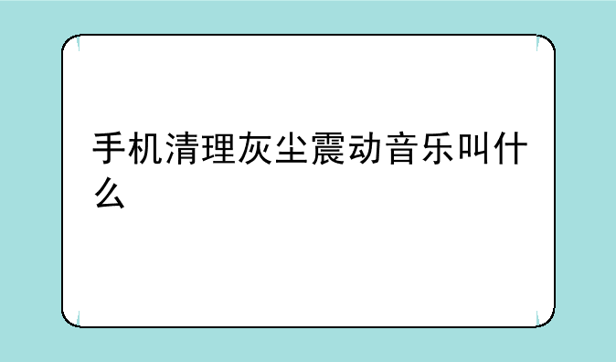 手机清理灰尘震动音乐叫什么