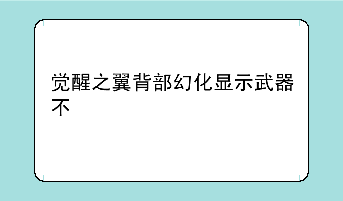 觉醒之翼背部幻化显示武器不