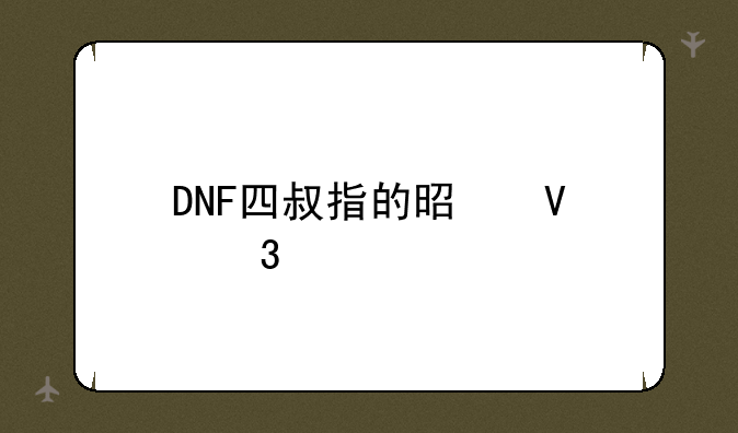 DNF四叔指的是啥职业