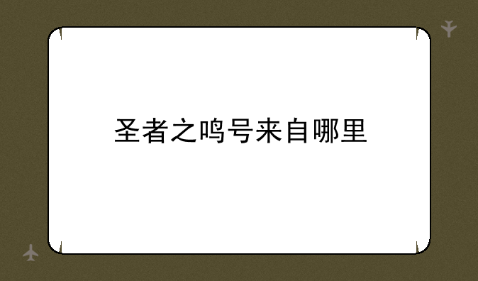 圣者之鸣号来自哪里