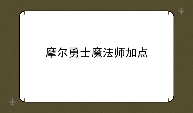摩尔勇士魔法师加点