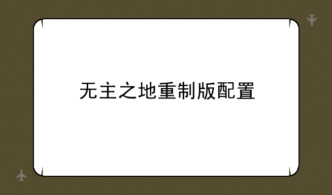 无主之地重制版配置