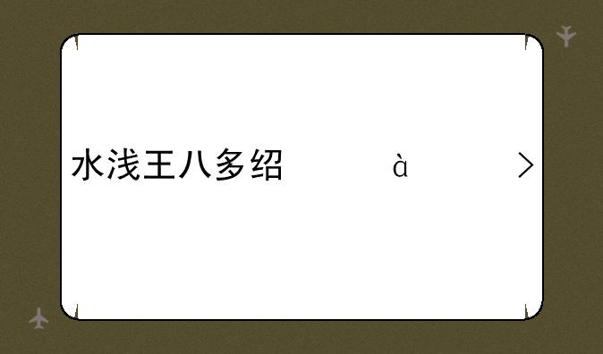 水浅王八多经典100句
