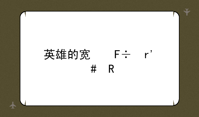英雄的宿命有什么用
