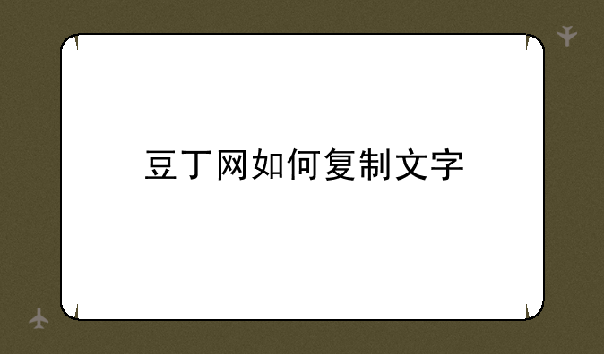 豆丁网如何复制文字