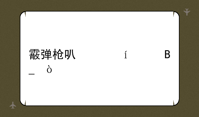 霰弹枪可以读san吗？