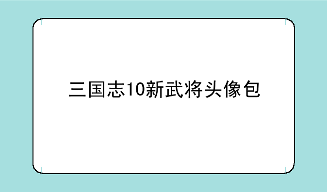 三国志10新武将头像包