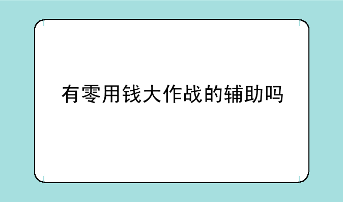 有零用钱大作战的辅助吗