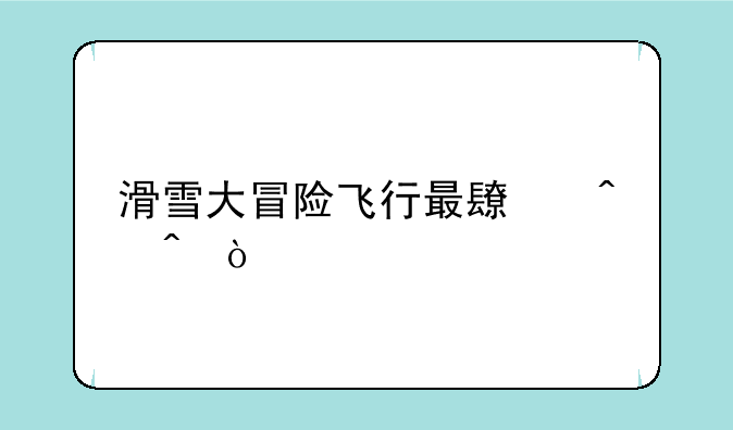 滑雪大冒险飞行最长时间？