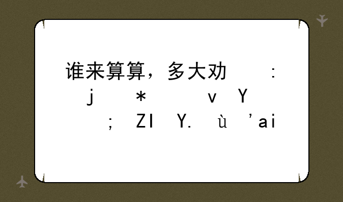 谁来算算，多大功率的加速器能够产