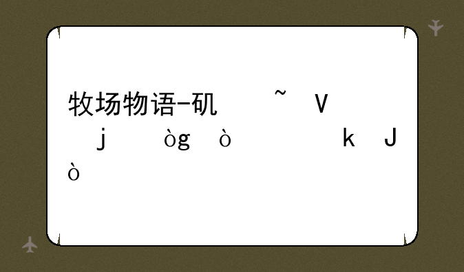 牧场物语-矿石镇的伙伴们-赚钱？