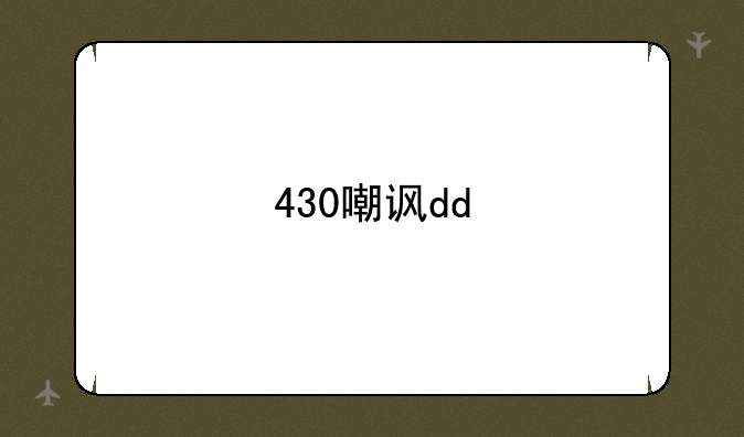 430嘲讽dd