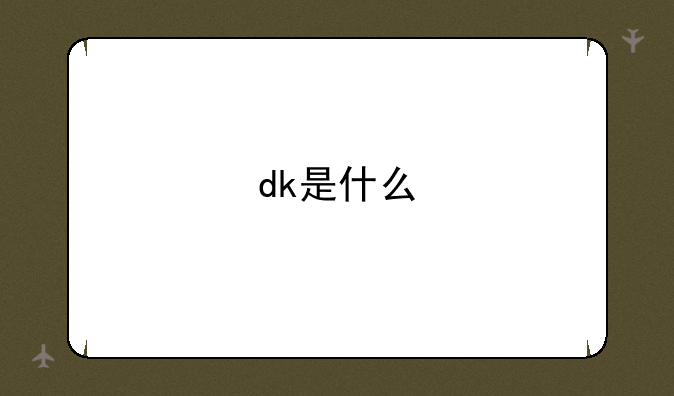 dk是什么
