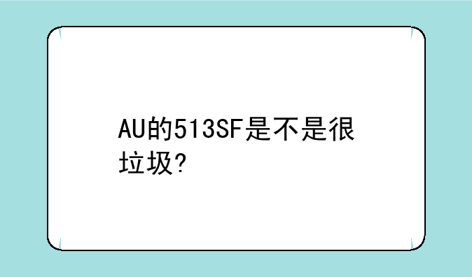 AU的513SF是不是很垃圾?